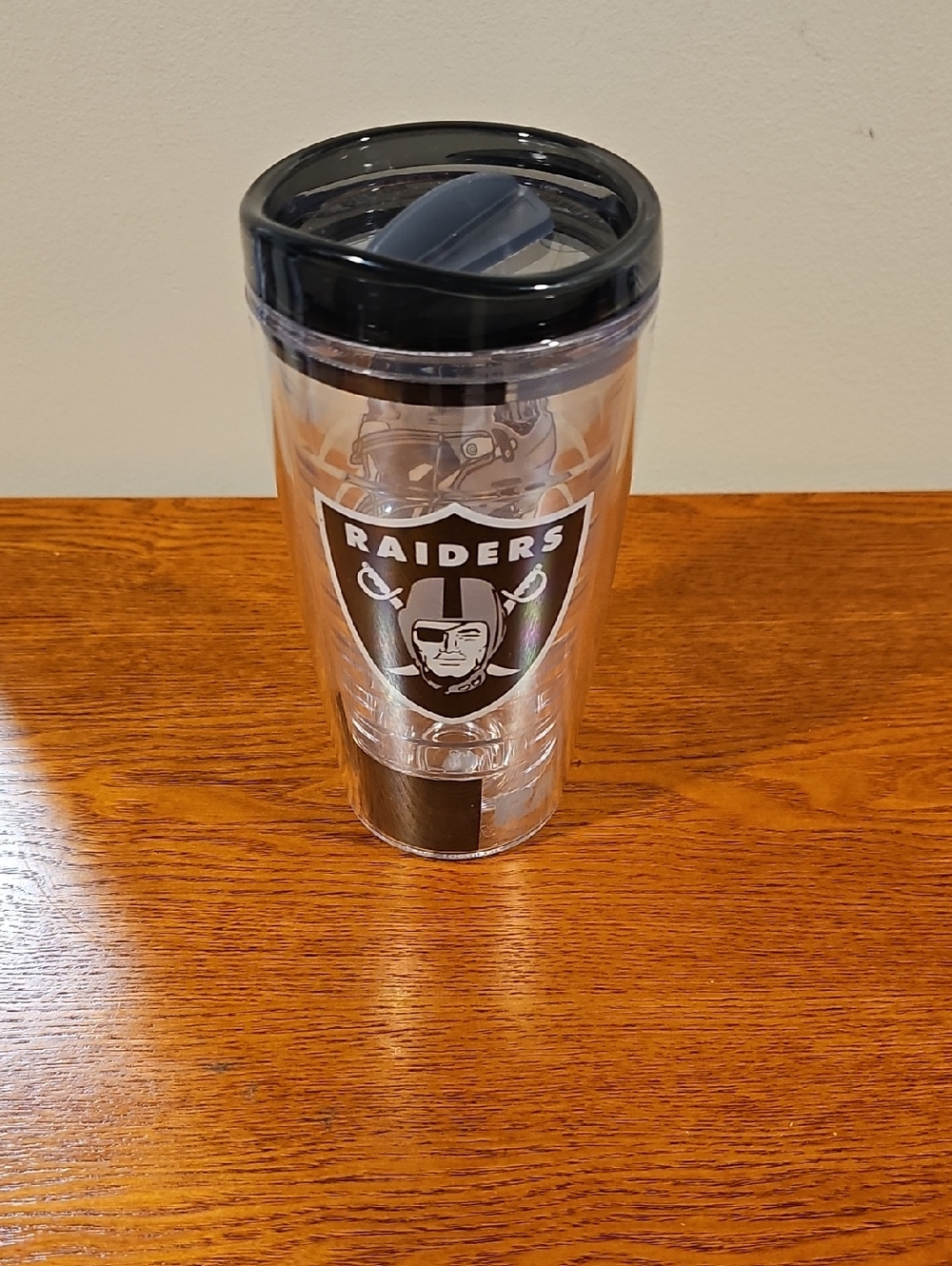Riders by Lee Black Clear Logo Travel Tumbler with Sliding Lid